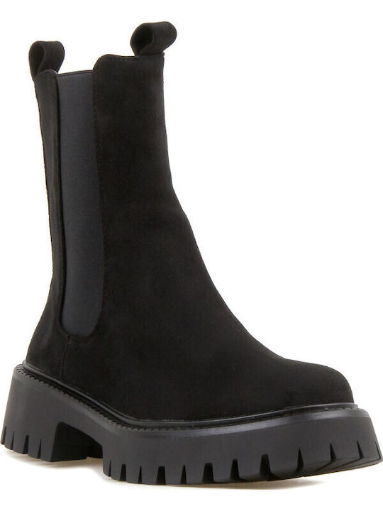 Silia D Suede Women's Chelsea Ankle Boots Black
