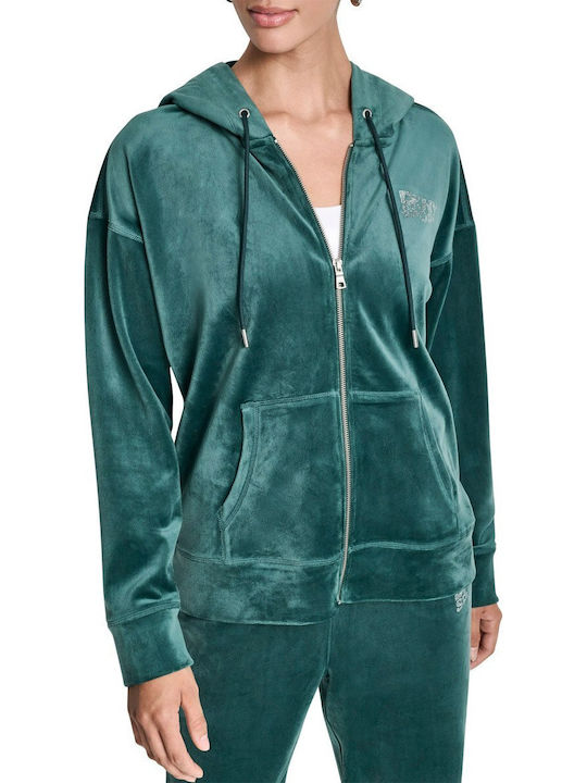 DKNY Rhinestone Γυναικεία Ζακέτα Φούτερ με Κουκ...
