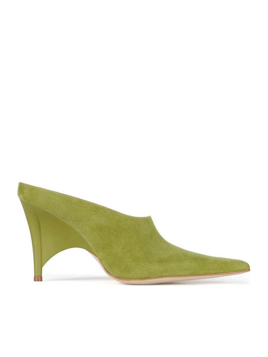Jeffrey Campbell Mules με Τακούνι σε Πράσινο Χρώμα