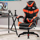 Bakaji 02842904 Gaming Chair with Footrest Red