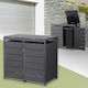 ML-Design Plastic Coș de gunoi Deșeuri 240lt Gri