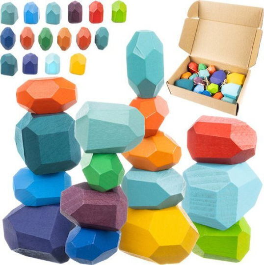 Kruzzel Stones Wooden Blocks 16 Pcs 26323 18707-0