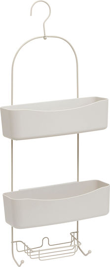 5Five Wall Mounted Bathroom Shelf Plastic with 2 Shelves 27.8x13.2x68.5cm