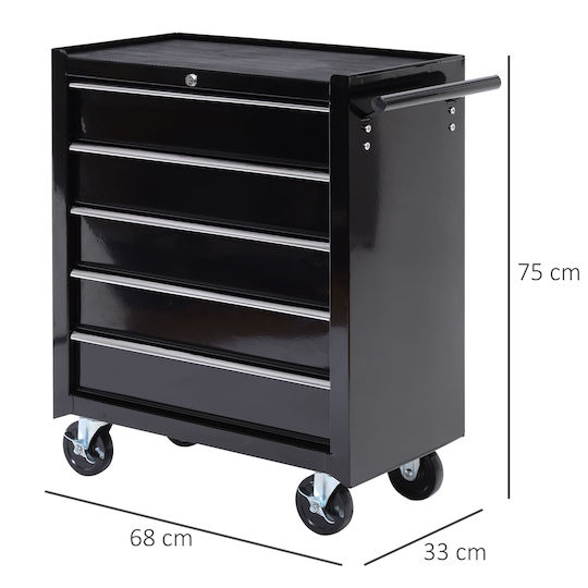 HomCom Metallisch Werkzeugkiste