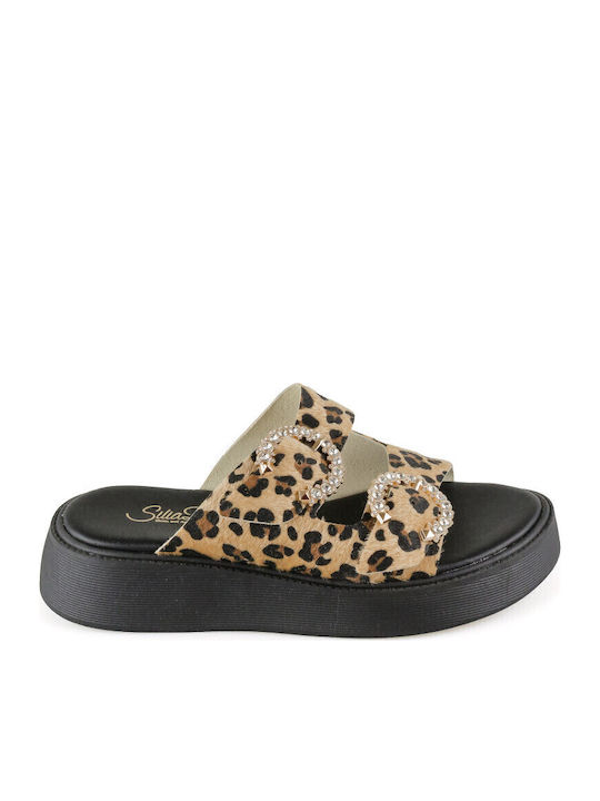 Кожени Дамски Сандали Flatforms