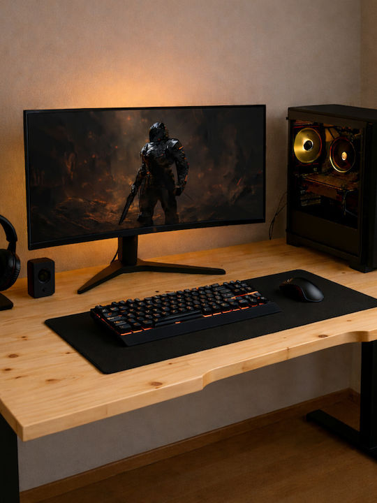 Ηλεκτρικό Γραφείο Skymnos Gaming Μασίφ Ξύλο Έλα...
