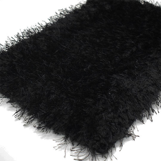 Eurofil Teppich Rechteckig Synthetisch,Polyester/Cotton/Leather Schwarz