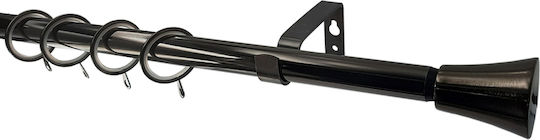 Grace Extendable Metallic Curtain Pole Single Φ28mm 160-300cm Nikel Black