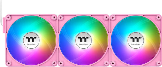 Thermaltake CT120 EX Корпусен вентилатор с ARGB осветление 3бр Розов