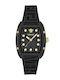 Versace Lady Γυναικείο Ρολόι Μπαταρίας με Μαύρο Καουτσούκ Λουράκι