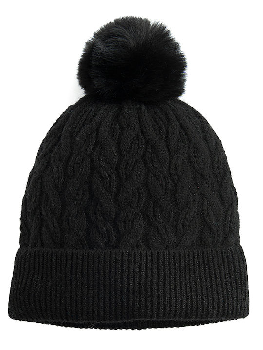 Kids Beanie Knitted Black