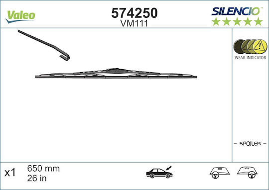 Valeo Performance Lamelă Ștergător Auto Șofer 650mm