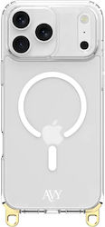 Θήκη Iphone 17 Pro Max Avy Case Cord Hooks Διάφανη Σκληρή Υποδοχές Λουράκι & Magsafe Transparent 8719246496899