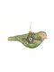 Christmas Glass Birdie Green Ornament Decorated Beads 6 Cm Vetur 22851-a