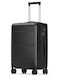 Nautica Medium Travel Suitcase Hard Black with 4 Wheels Height 63cm