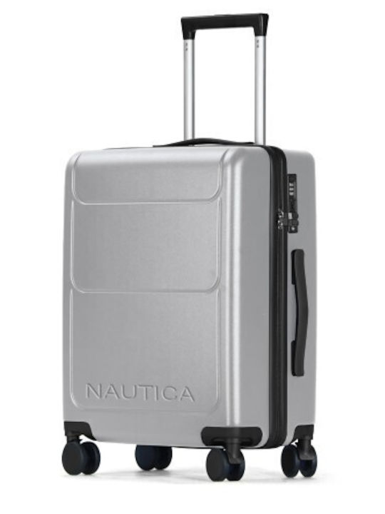 Nautica Cabin Travel Suitcase Hard Gray with 4 Wheels Height 55cm