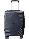 Nautica Cabin Travel Suitcase Hard Black with 4 Wheels Height 55cm
