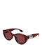 Gucci Women's Sunglasses with Burgundy Plastic Frame and Red Lens GG1976SK 004