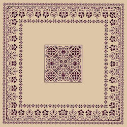 Stamped Embroidery Square Flower Art 100cm X 100cm 1 Piece