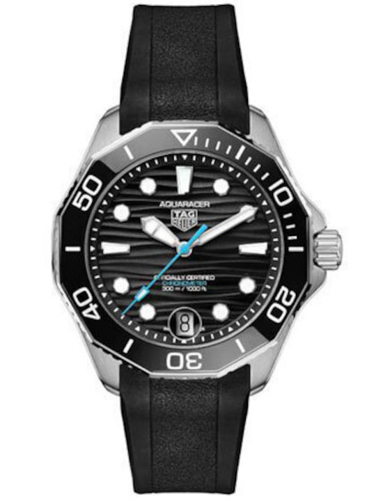 TAG Heuer Ceas Barbatesc Automat cu Curea din Cauciuc Negru