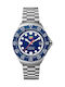 TAG Heuer Ανδρικό Ρολόι Μπαταρίας με Ασημί Μεταλλικό Μπρασελέ