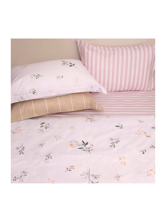 Anna Riska Sheet Double with Elastic 140x200+25cm. Mix & Match 100 Pink