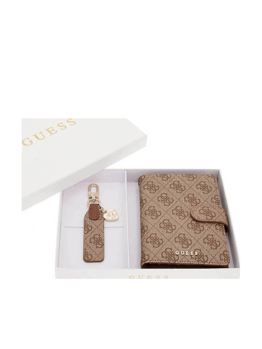 Guess Schlüsselanhänger Geschenkbox Passhülle Braun 0340000916