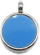 Steel Hanging Silver Round Turquoise 10mm 1pcs 17-10