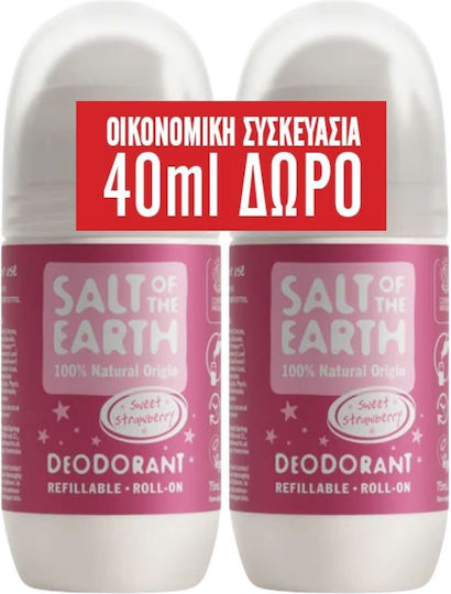 Salt of the Earth Strawberry Deodorant Roll-On 2x75ml