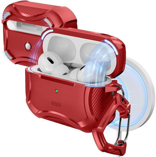 ESR Cyber Armor Θήκη Σιλικόνης σε Κόκκινο χρώμα για Apple AirPods Pro