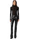 Vinyl Rocio Women's Fabric Trousers Black