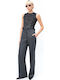 Women's Fabric Trousers Dark Grey