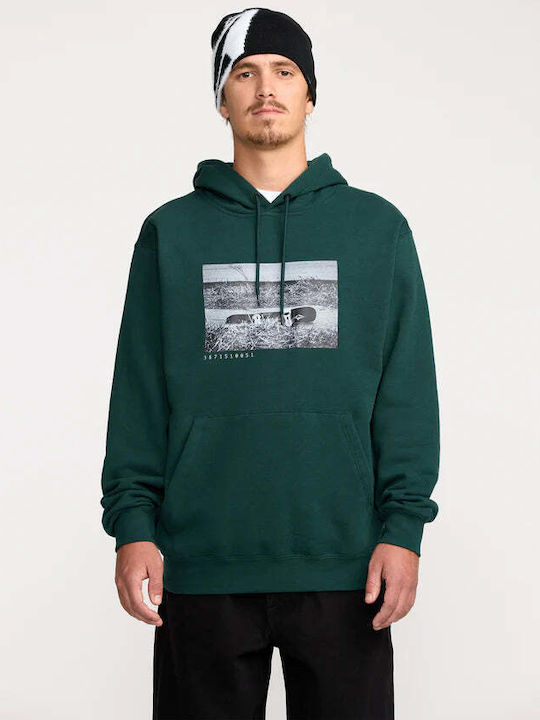 Volcom Essential Φούτερ με Κουκούλα Πράσινο