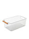 Storage Basket Plastic Transparent 38x20x13cm 1pcs