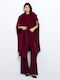 Γυναικεία Μπορντό Κάπα Oversized