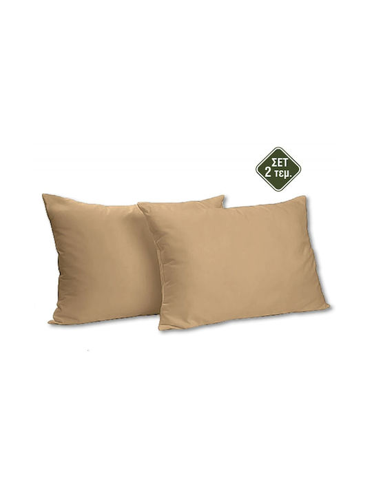 TnS Pillowcase Set with Envelope Cover Beige 52x72cm.