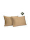 TnS Pillowcase Set with Envelope Cover Beige 52x72cm.