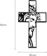 Metallic Cross Depiction of Christ M55cm-x30cm