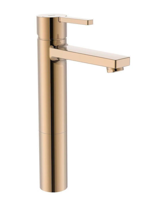 Roca Mixing Tall Sink Faucet Rose Gold