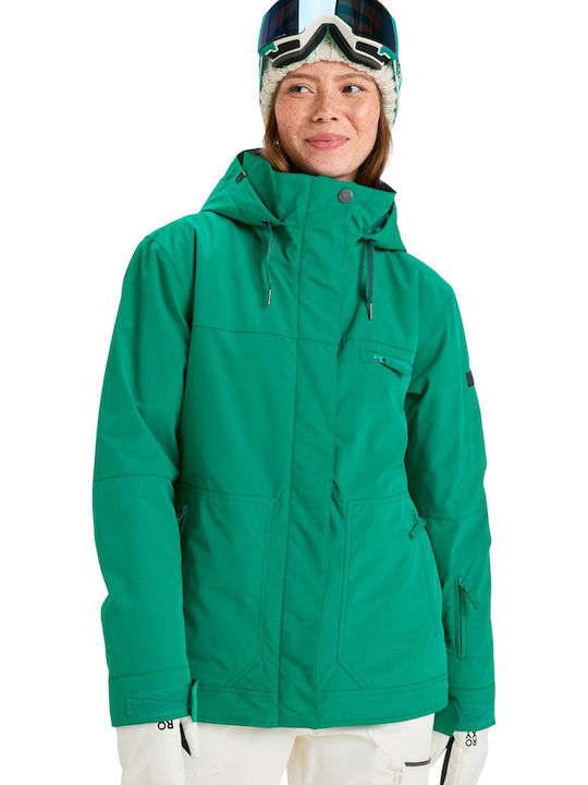 Roxy Brylee ERJTJ03530-GNW0 Γυναικείο Μπουφάν για Σκι & Snowboard Πράσινο