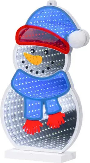 Christmas Lighting Lumineo Infinity Light Snowman Blue Scarf 153 Leds 27.2cm