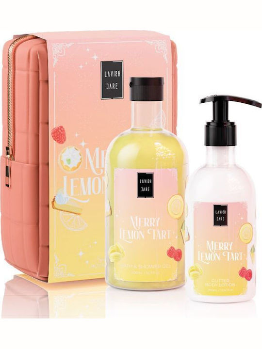 Lavish Care Merry Lemon Tart Skin Care Set for Body Cleaning & Moisturizing 2 Pieces