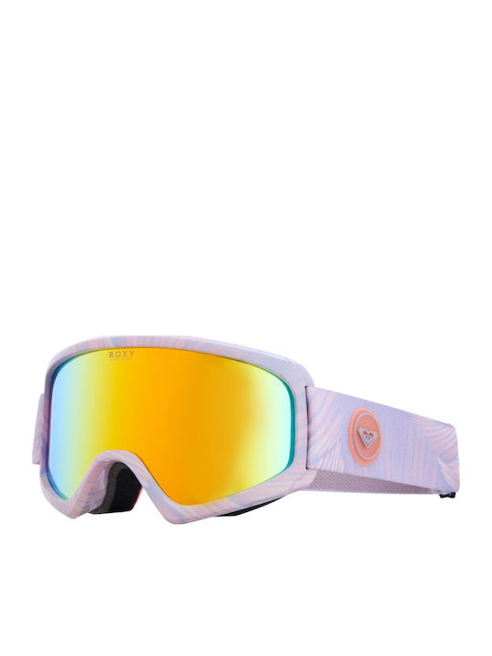 Roxy Ski & Snowboard Goggles Kids Pink with Lens in Orange Color
