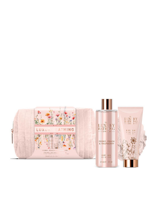 Grace Cole Peony Peach & Raspberry Weekend Escape Hautpflege-Set für Körperreinigung 4 Stück