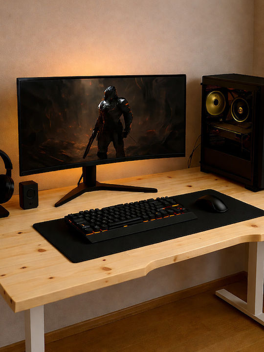 Ηλεκτρικό Γραφείο Skymnos Gaming Μασίφ Ξύλο Έλα...