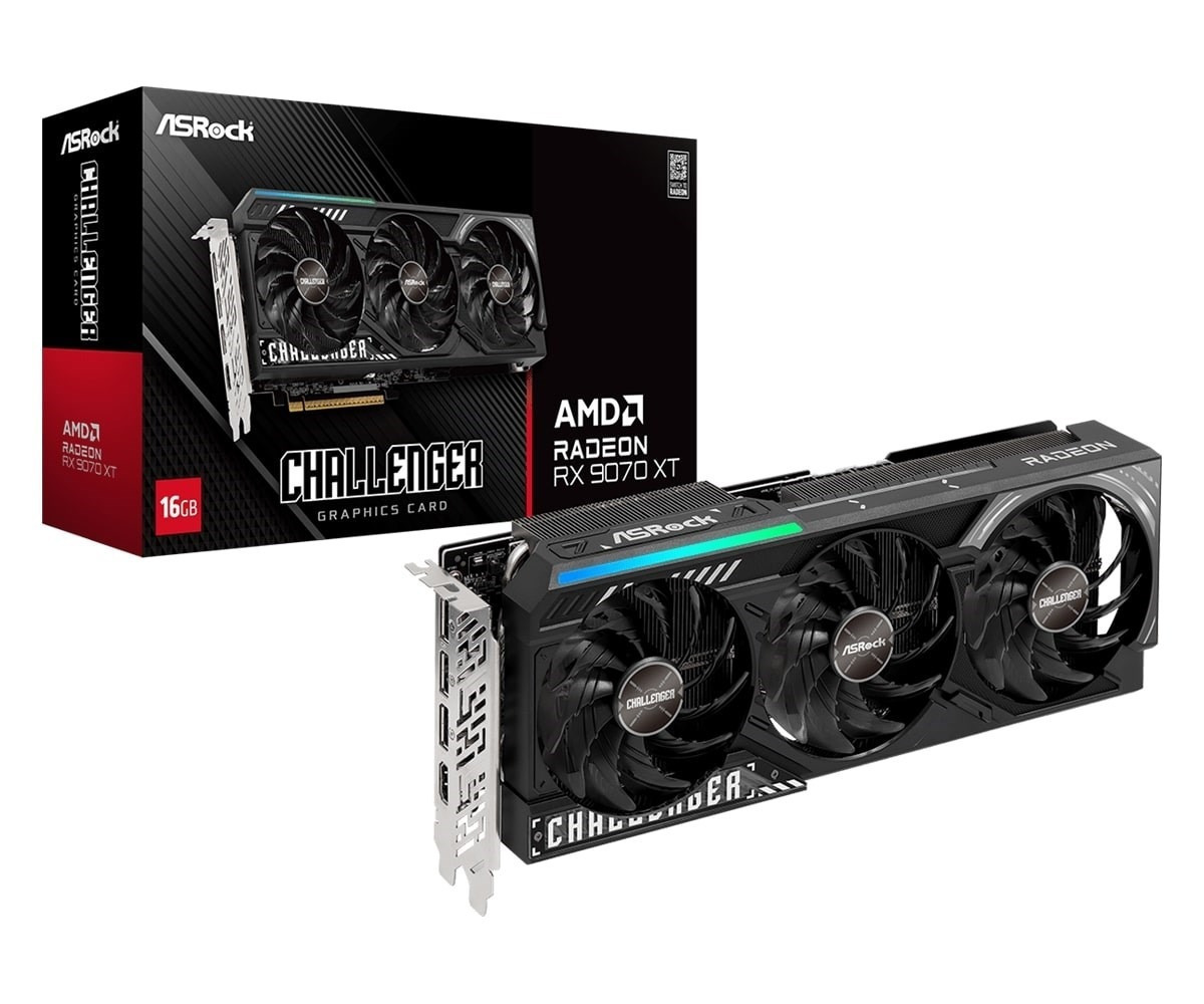 ASRock Radeon RX 9070 XT 16GB GDDR6 Challenger Κάρτα Γραφικών (RX9070XT CL 16G)