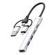 Thunderbolt 3 / USB-A / USB-C Stație de andocare cu 4K PD Ethernet Argintiu (EDA008407701A)