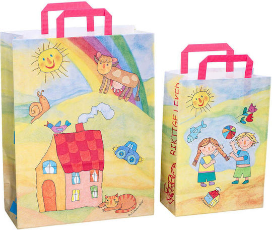 Disegno Хартиена Чанта за Подарък Зелена 32см.