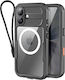 Shellbox Full Waterproof Case iPhone 17 Magsafe Shockproof Hand Strap Black