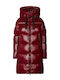 Γυναικείο Puffer Μπουφάν για Χειμώνα Wine Red
